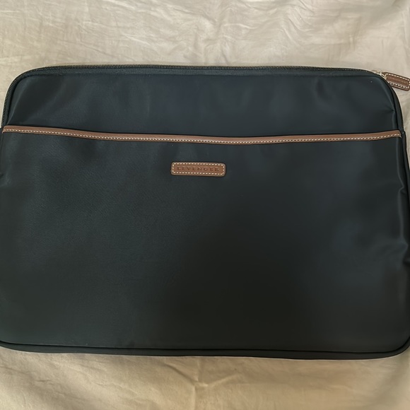 Levenger expandable walnut leather briefcase - Picture 6 of 7